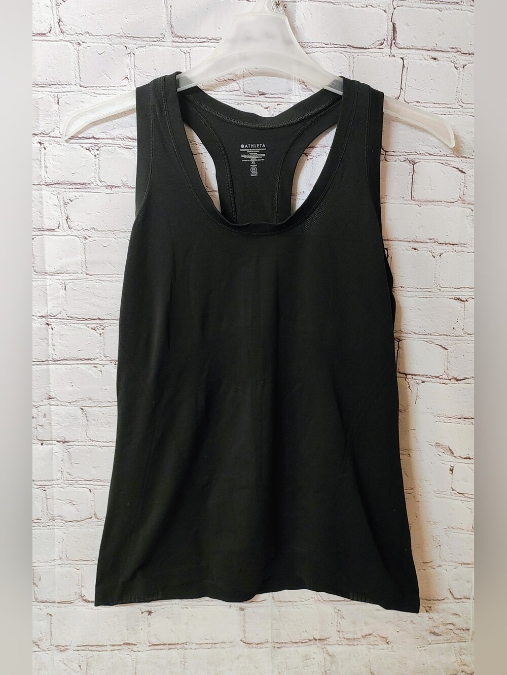 Athleta Seamless Momentum Black Racerback Grippy Tank XL Breathable Running